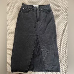 Abercrombie and Fitch Denim Midi High Rise Skirt size 26